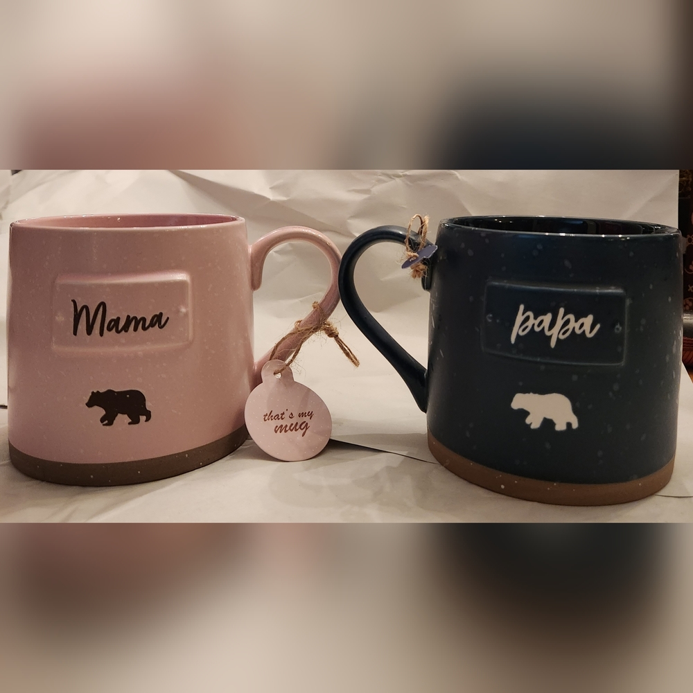 Papa & Mama Coffee Cups, Mr & Mrs spoons & keychains .♡ Great Couples Gift♡